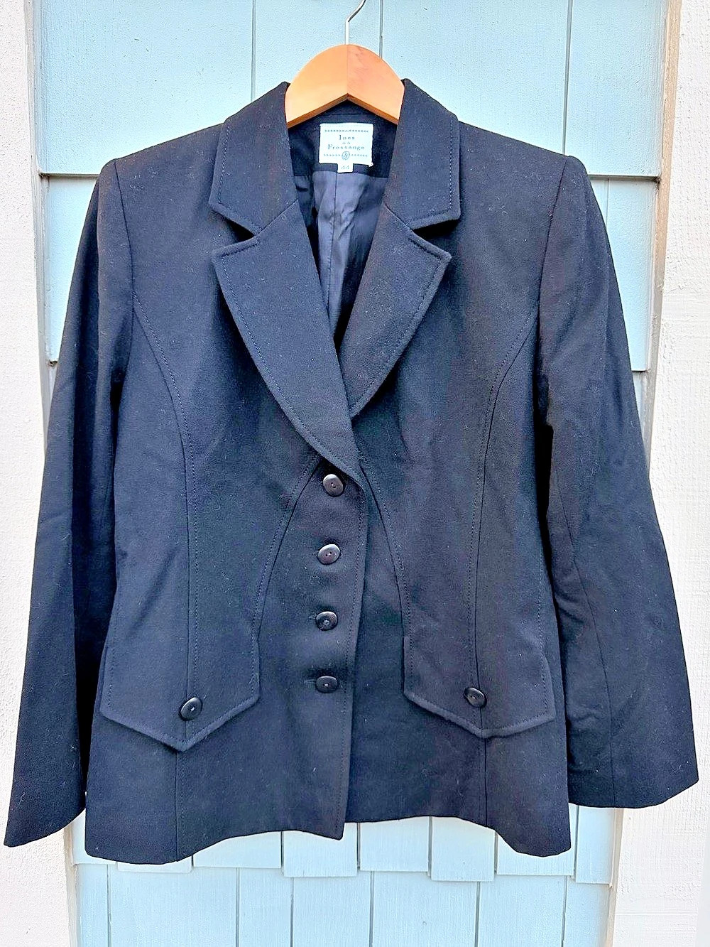 Ines de la Fressange Black Blazer Size 44 Like New
